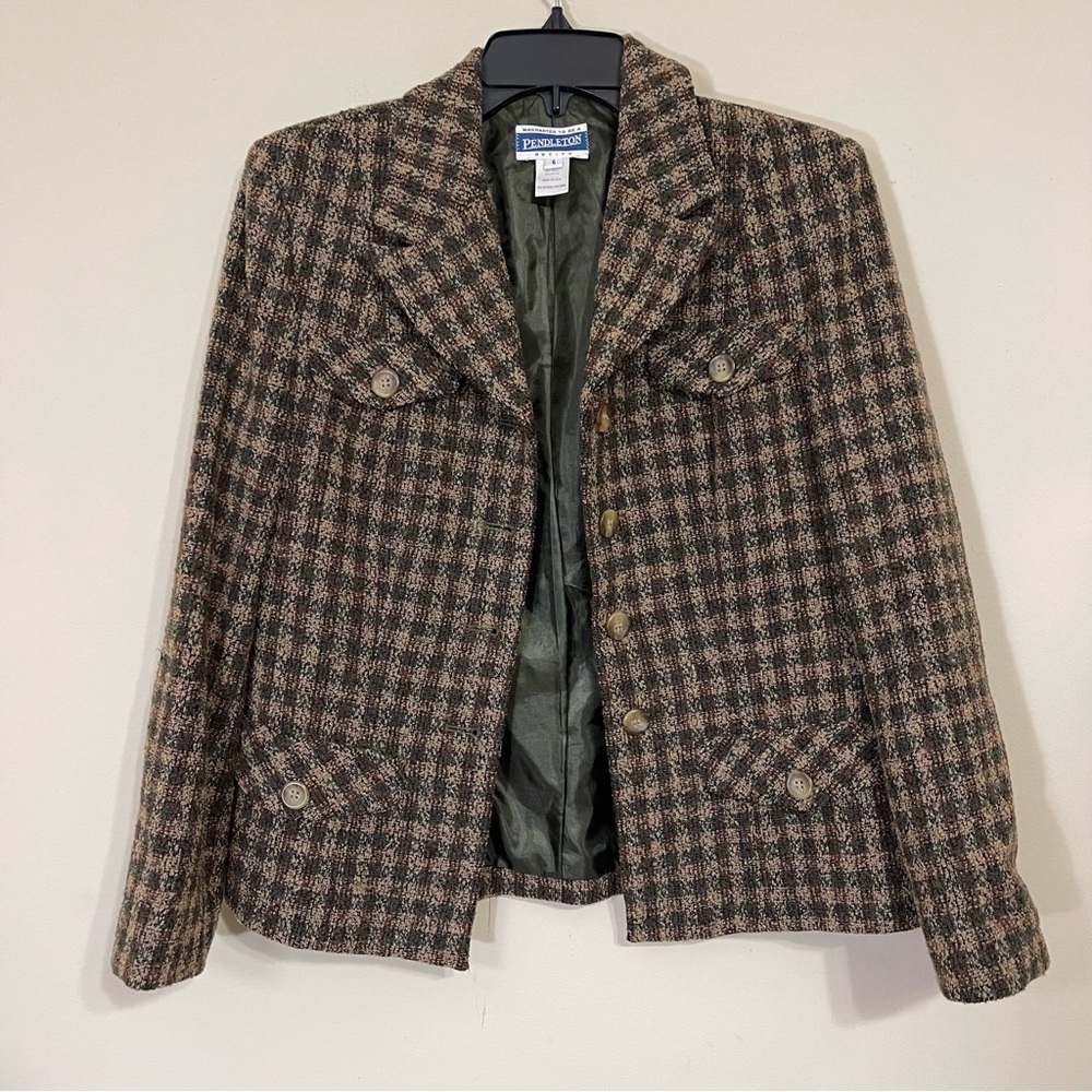 Pendleton petite Women's suit Blazer Size 6 / skirt size 10 with 90 percent wool - Picture 3 of 12